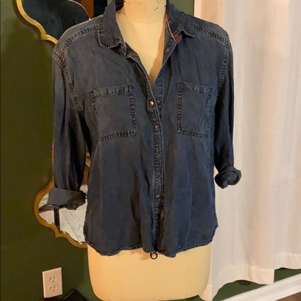 Snap-front Denim Shirt